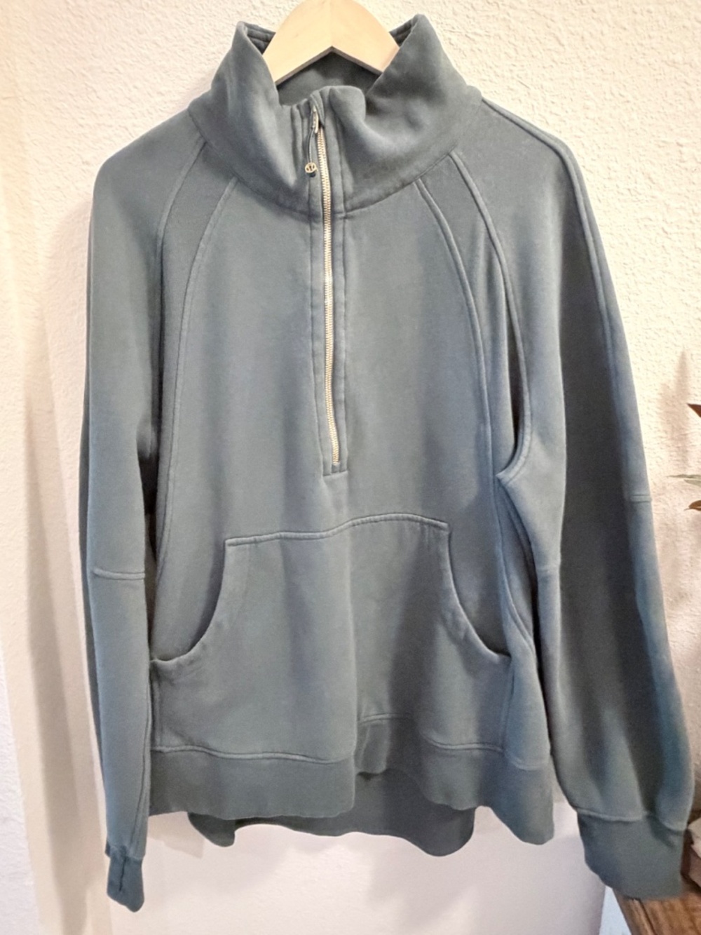 Lululemon Scuba Oversized Funnel-Neck Half Zip Long Dark Forest Gold XL/XXL - Picture 4 of 9